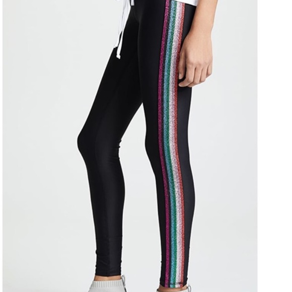 Terez Pants - Terez metallic elastic sides leggings (S)